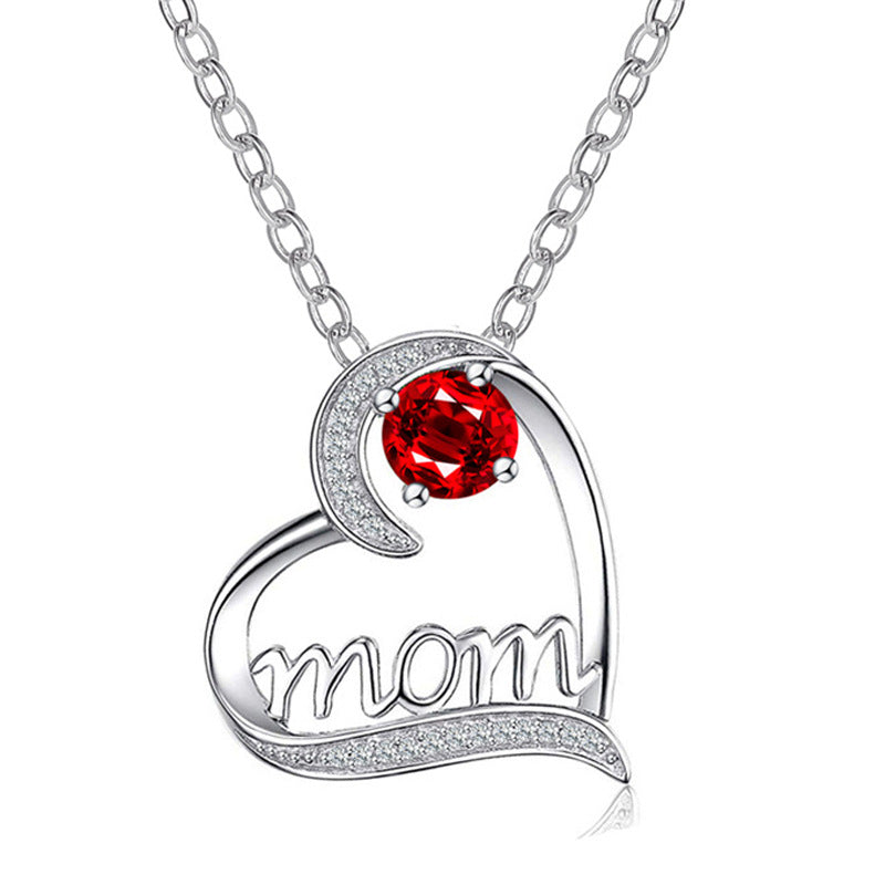 Wholesale Mother's Day Gift Love Letter Heart-shaped Mom Necklace